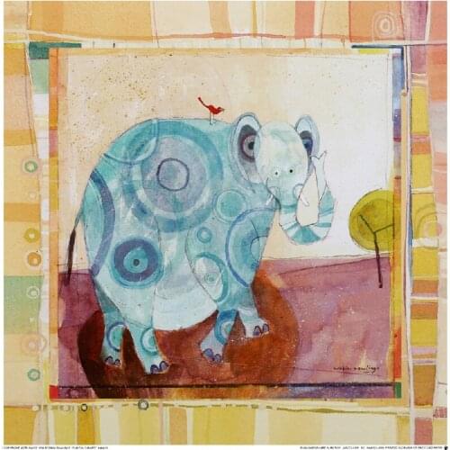 Canvas prints Abstract modern oil paintings cartoon Africa elephant on canvas wholesale oil paintings gift for kids