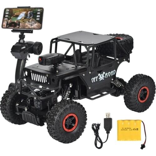 2.4G 480P Camera 1:16 RC Car WIFI FPV Four-Wheel Drive Alloy High-Speed Buggy Climbing Car Remote Control Car Toys for children
