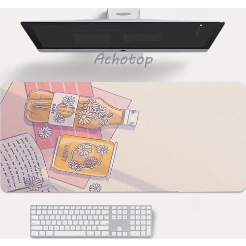 Large Mousepad Gamer Cute Kawaii XL Gaming Mouse Pad Otaku Locking Edge Big Fashion Laptop Notebook Desk Mat Pink Mouse Mat