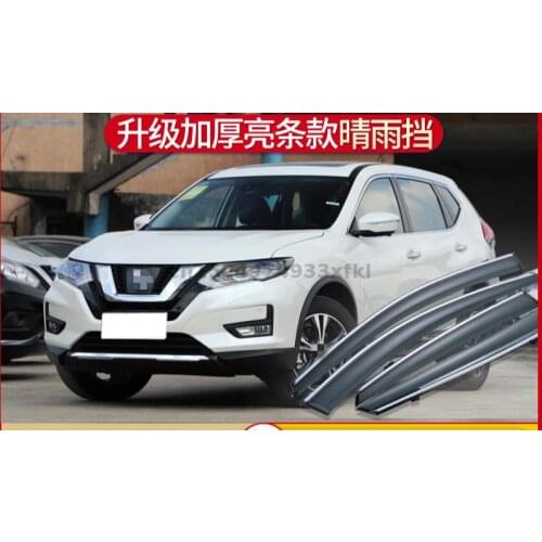 For Nissan XTrail 4pcs/set car body styling cover plastic Window glass Wind Visor Rain/Sun Guard Vent car accessories