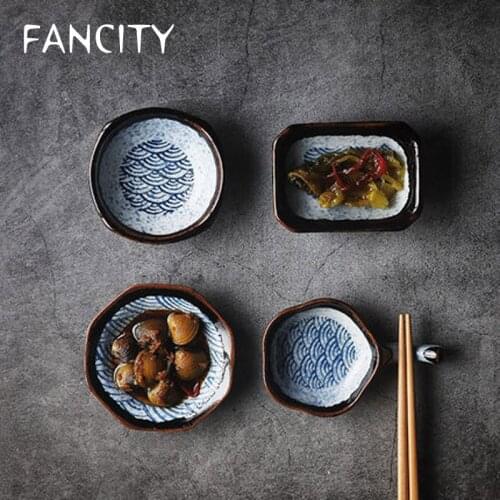 FANCITY Japanese creative flavor dish household sauce dish ceramic tableware Japanese seasoning restaurant soy sauce mustard