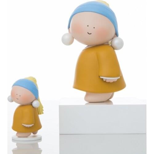 The flute boys Van Gogh Mona Lisa The girl with the pearl home room Easter decoration accessories figurines interior Ornaments