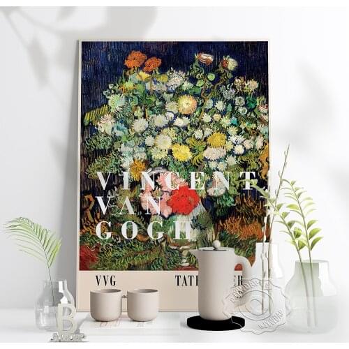 Vincent Van Gogh Bouquet Of Flowers In Vase Poster, High Quality Print, Van Gogh Still Life Print, Van Gogh Poster, Tate Modern