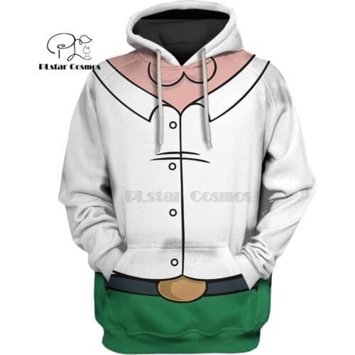 PLstar Cosmos Guy Peter Griffin Costume 3d hoodies/Sweatshirt Winter autumn funny Christmas Halloween cosplay streetwear