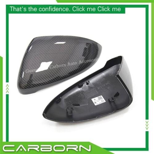 Carbon Fiber Mirror Cover For Volkswagen Golf 7 MK7 Gti R20 2013-2016 Gloss Black 1:1 Replacement Style