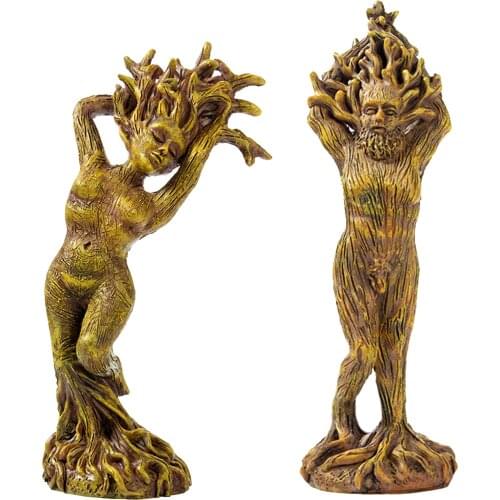 Forest Statue Crafts Ornament Tree Figurine Garden Decoration Ornaments Figurine Sculpture home Desktop Decor