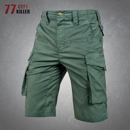 Summer Tactical Shorts Men Light Comfortable Multi-pocket Cargo Pants Outdoor Military Wear-resistant Hiking Joggers Shorts Male