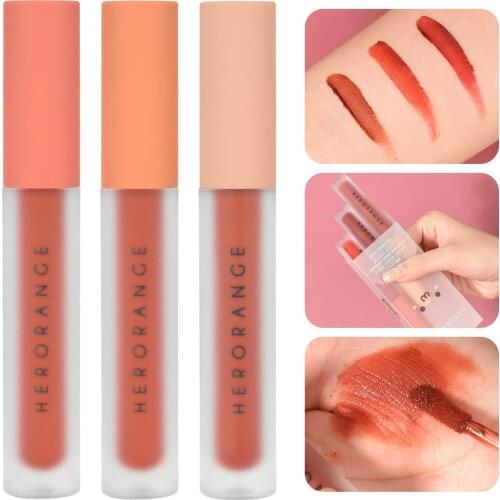 Matte Liquid Lipstick set Waterproof Long Lasting Non-Stick Cup Liquid Lipgloss Velvety Liquid Lipstick Kiss-proof Durable Nude
