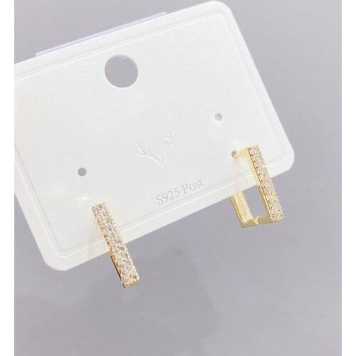 New Fashion Cuibc Zircon square Earrings Geometric Exquisite Hoop Earrings For Women Girls Korean Style Jewelry