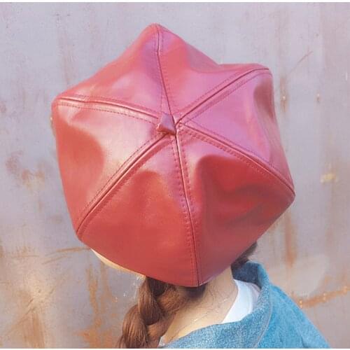 Autumn the literary cortex octagonal cap pumpkin hat lovely painter hat beret female winter tide restoring ancient ways