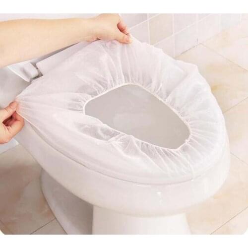 Portable Hotel Travel Disposable Toilet Seat Non-woven Cloth Waterproof Pregnant Women Toilet Seat Cover Bathroom Accessories SN