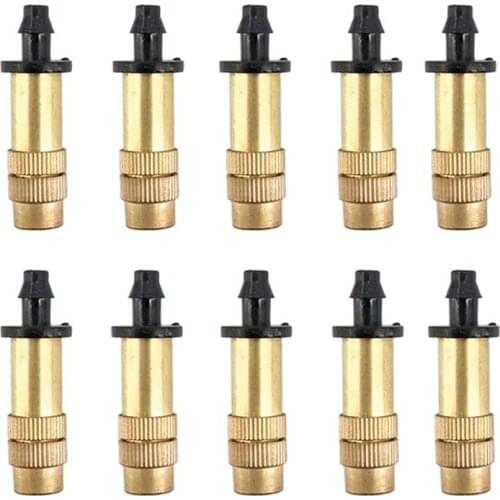 1pc Adjustable Micro Drip Irrigation Misting Brass Nozzle Garden Spray Cooling Parts