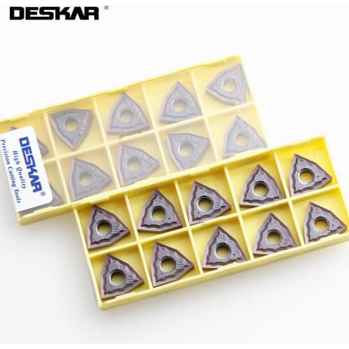 10PCS DESKAR WNMG080404 WNMG080408 MA MS JMS MQ HS HA GS MM R-S L-S LF6018 LF6118 Carbide Inserts Lathe Cutter Cutting Tools