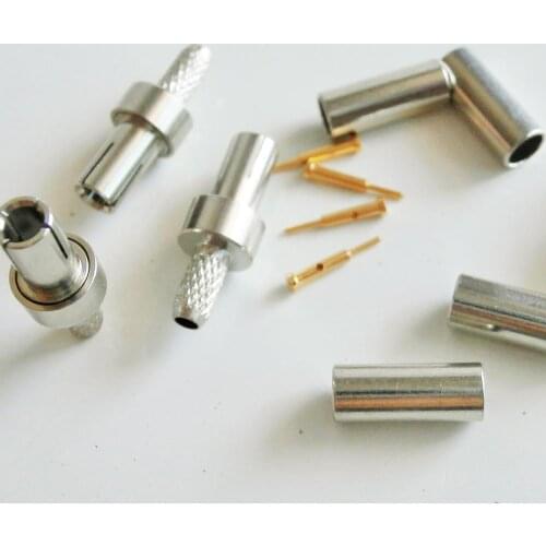 RF Connector TS9 Male Jack Crimp for RG316 RG174 RG179 LMR100 Cable Plug Brass Straight Coaxial RF Adapters