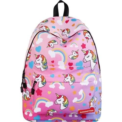 Unicorn School Backpack Bags for Teenage Girls 2019 Waterproof Student Bookbag Lightweight Female Rucksack Feminine Packbags