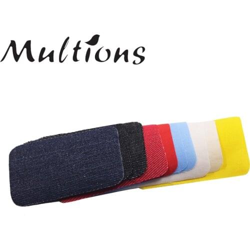Mixed 10pcs Jeans Patch Iron On Patches DIY Stickers Sewing Accessories Elbow Knee Denim Small Patches For Clothes
