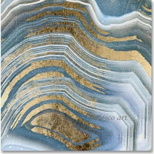 Modern Gold Foil Design Abstract Canvas Oil Painting New Design Wall Decorative Canvas Art Panel Wall Pictures Home Decoration