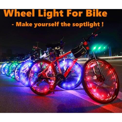 20 LED Bicycle Bike Cycling Rim Wheel Lights Flashlight On Off Flash Spoke Light String NEW Striking Street Bike Outdoor Night