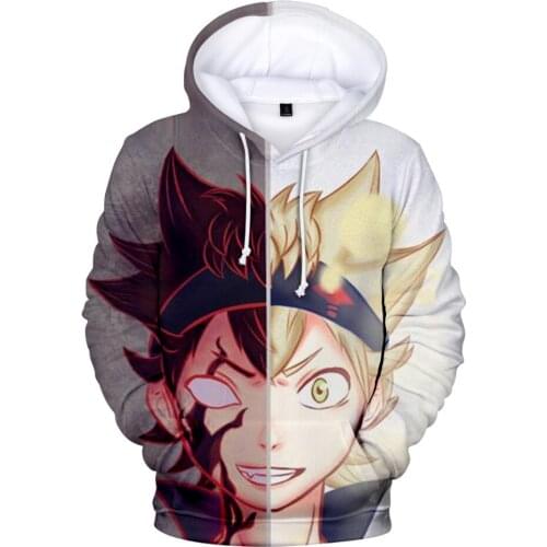 Japanese anime Black Clover hoodies Pullovers Fashion High Quality Pullover men/women Autumn Winter Personality Sportswear