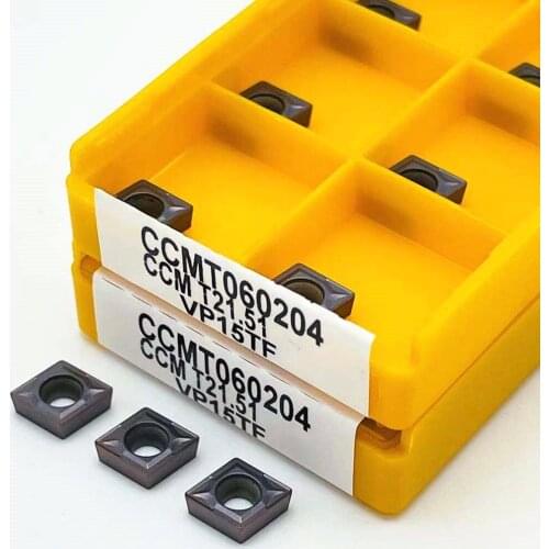 10PCS CCMT060204 VP15TF UE6020 US735 internal milling cutter CCMT 060204 carbide CNC insert lathe milling cutter turning insert