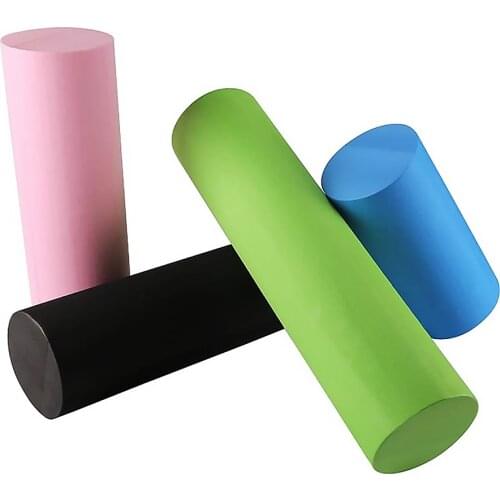 Yoga Pilates Roller Block Home Gym Fitness Massage Relax EVA Foam Roller Column Yoga Tool, Blue
