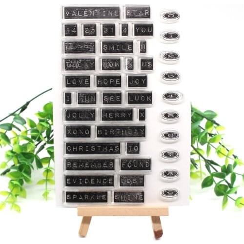 ZFPARTY Junk Journal Planner Words Transparent Clear Silicone Stamps for DIY Scrapbooking/Card Making/Kids Crafts Fun Decoration