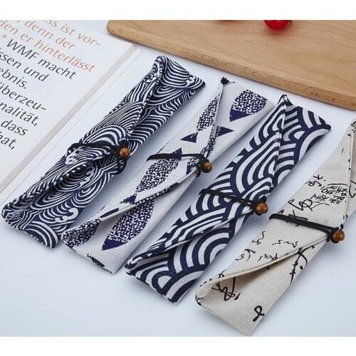 1 pc Pockets Portable Metal Straw Bags Multicolour Resuable Straw Linen Storage Bag Pouch Chopsticks Spoon Light Tableware Bag