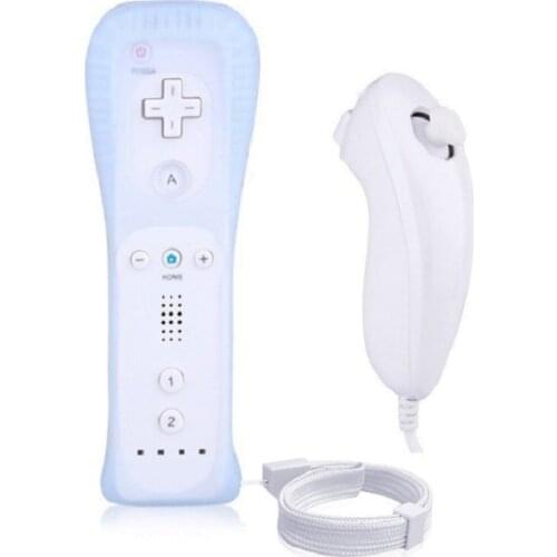 For Nintend Wii 2 In 1 Set Wireless Bluetooth Joystick Remote Controller SYNC Gamepad Left Hand / Nunchuck Optional Motion Plus