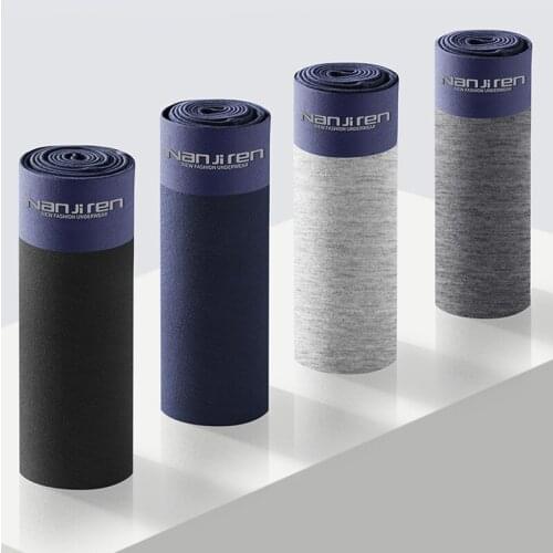 3PCS Mens antibacterial underwear cotton seamless boxer shorts sports shorts 001084