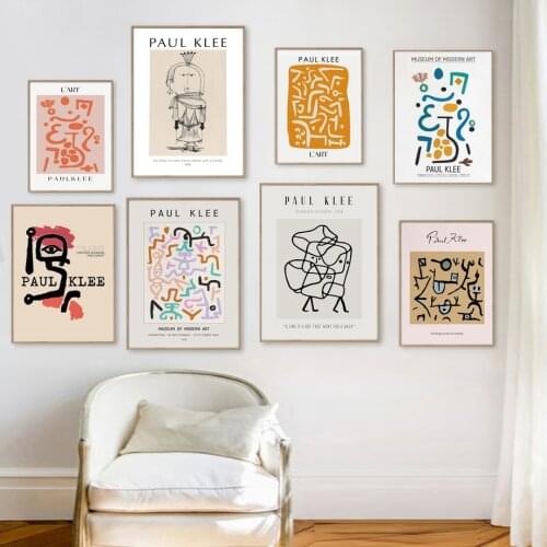 Abstract Paul Klee Classic Watercolor Wall Art Canvas Painting Nordic Posters And Prints Wall Pictures For Living Room Decor