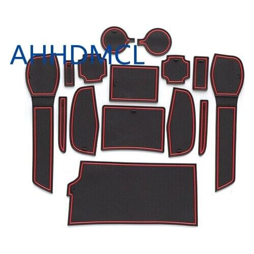 Car Anti-Dirty Pad Door Groove Gate Slot Cup Armrest Storage Pad Anti-Slip Mat For Nissan Qashqai 2016 2017