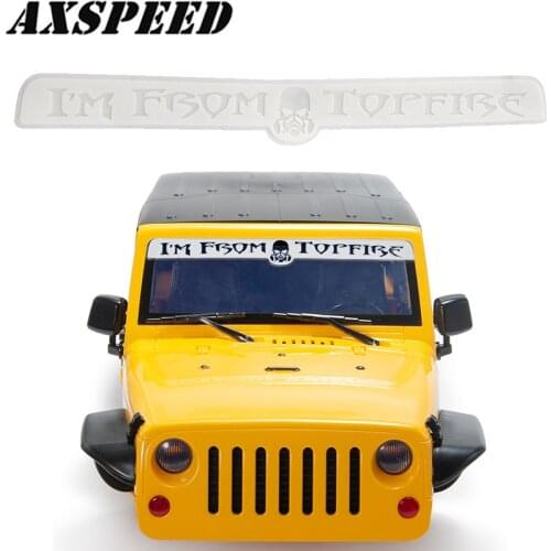 AXSPEED RC Car Metal Stickers Decals TOPFIRE Logo Windshield Sticker 12x150mm RC Climbing Car Decoration Parts