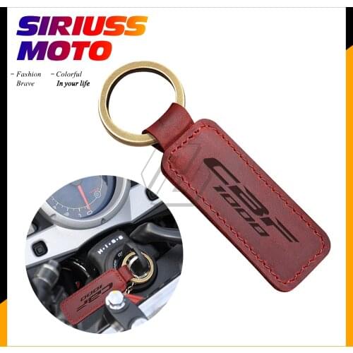 Motorcycle Cowhide Keychain Key Ring Case for Honda CBF1000 CBF 1000 Keyring