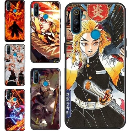 Rengoku Kyoujurou Demon Slayer Case For OnePlus 8 Pro 9 Pro Nord 7T 8T 9R Cover For Realme C21 C15 C11 C3 GT Q3 6 7 8 Pro