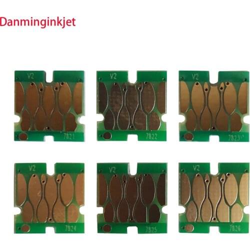 6Colors/Set T7821-T7826 Ink Cartridge Chip For Epson SureLab D700 SL-D700 Printer T7821 Ink Cartridge Stable Chips