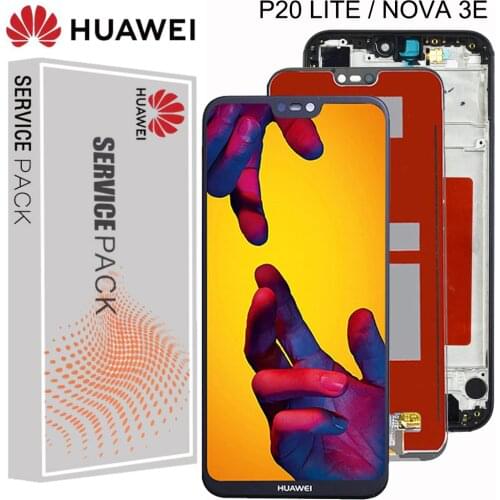 For Huawei P20 Lite LCD Display +Touch Screen Digitizer Assembly Replacement for Huawei Nova 3E LCD Screen 5.84inch With Frame