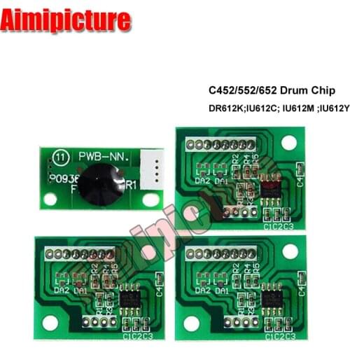 DR612 IU612 Drum Unit Chip for Konica Minolta bizhub C452 C552 C652 drum chip imagimg drum unit chip 200K 120K 5sets/lot