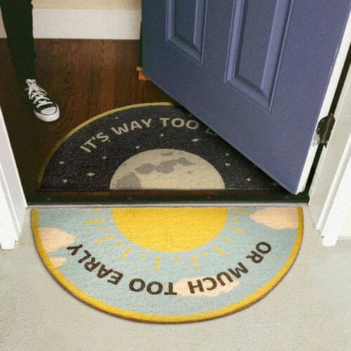 Semi-circle Entrance Door Rubbing Mats Household Entrance Door Mats