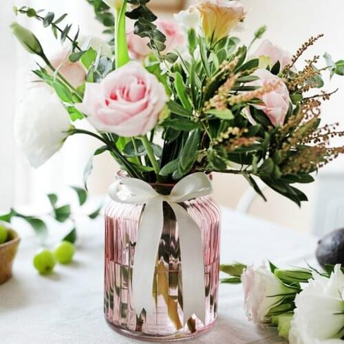 Minimalist Nordic Vases Glass Cylinder Flower Arrangements Office Vintage Vases Living Room Jarrones Cristal Home Decor DE50HP