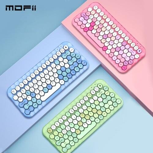 Mofii Wireless Bluetooth Keyboard Diamond keycap Multimedia Keyboards For Macbook PC Gamer Laptop iPad Tablet Computer Andorid