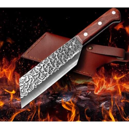 Chopping kitchen knife Outdoor machete Durian knife Portable portable knife Wilderness survival camping pocket fish knife case