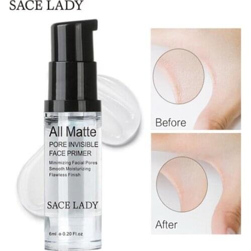SACE LADY Face Base Primer Cream Liquid Matte Fine Lines Oil-control Facial Cream Brighten Foundation Primer Makeup Cosmetic
