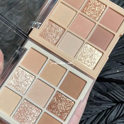 9 Colors Matte Nude Palette Shimmer and Shine Eyeshadow Palette Matte Glitter Eyeshadow Palette Shiny Eye Shadow Eye Pigments