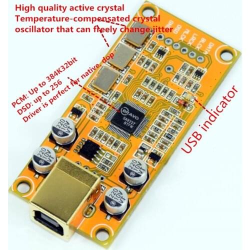 SA9227 384K32bit Daughter Card (the same size Italian Amanero )High-end decoding sub-chip spport native, dop