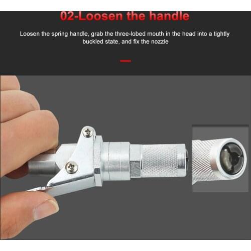 High Quality Grease Gun Hose + Zerk Fittings 10,000 PSI 1/8" NPT Self-Locking Two Press Grease Gun Coupler Spray Connector Tools