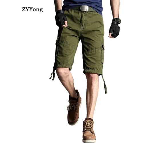 4 Colors Camo Cargo Shorts Men 2020 New Casual Shorts Male Loose Work Shorts Man Military Short Pants Plus Size 29-40