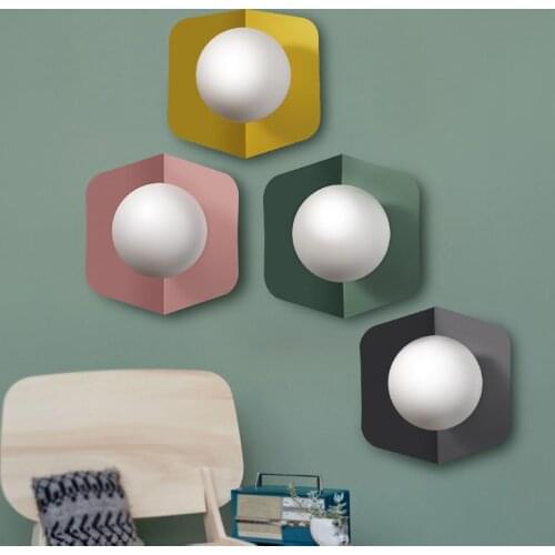 Modern Creative Dual-use Led Indoor Wall Lamp Nordic Macarons Lampara De Techo Bedside Stairs Living Room Home Deco Vanity Light