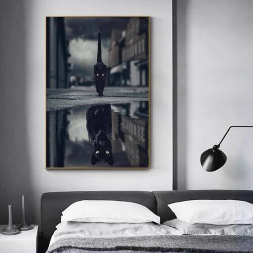 Modern Street Lion Cat Tiger Water Shadow Living Room Wall Art Canvas Decoration Painting Home Decoration Movie Poster Cuadros