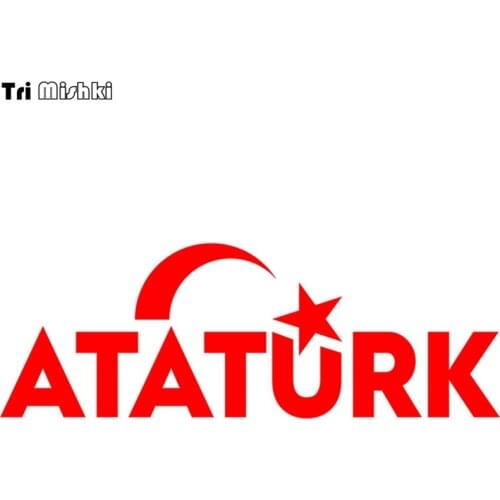 Tri Mishki 8.4x24cm mustafa kemal atuturk funny car sticker Vinyl Decals Accessories Car Sticker araba aksesuar HZX501