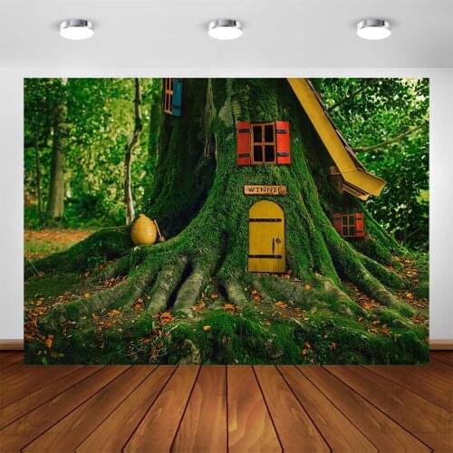 Spring Woods Jungle Baby Photography Backdrops Winnie Themed Birthday Backdrop Decorations Photo Studio Background